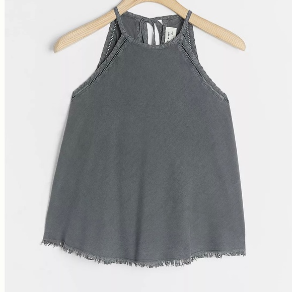 Cloth & Stone Val Halter Blouse in Carbon by Anthropologie - Picture 1 of 8